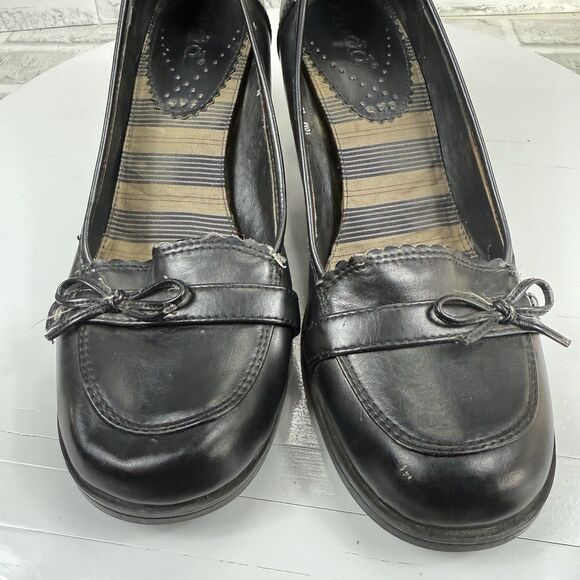 Mudd Vintage Yatima Women's 10 Chunky Platform Bow Oxford Black Block Heels - Picture 9 of 13